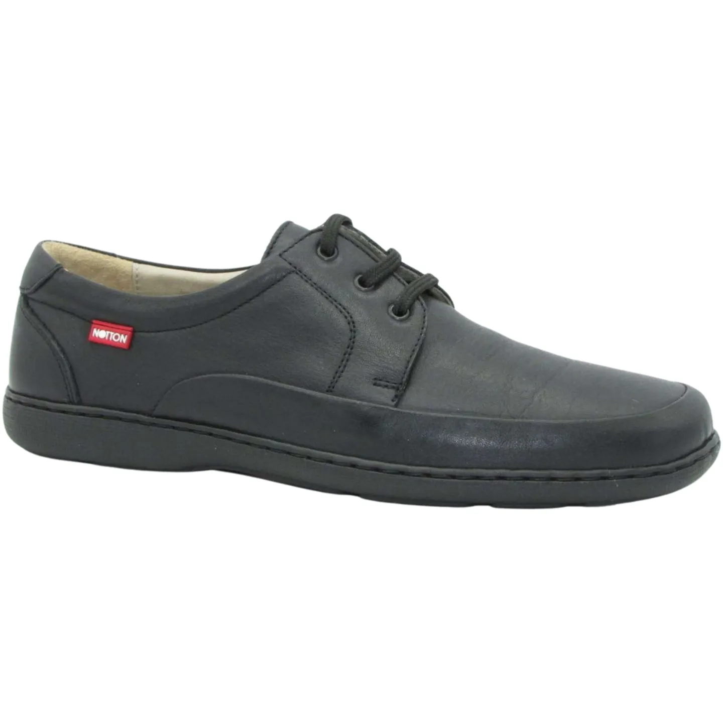 Notton Scarpe Allacciate Da Uomo In Pelle Nera 1586 Nero 1586