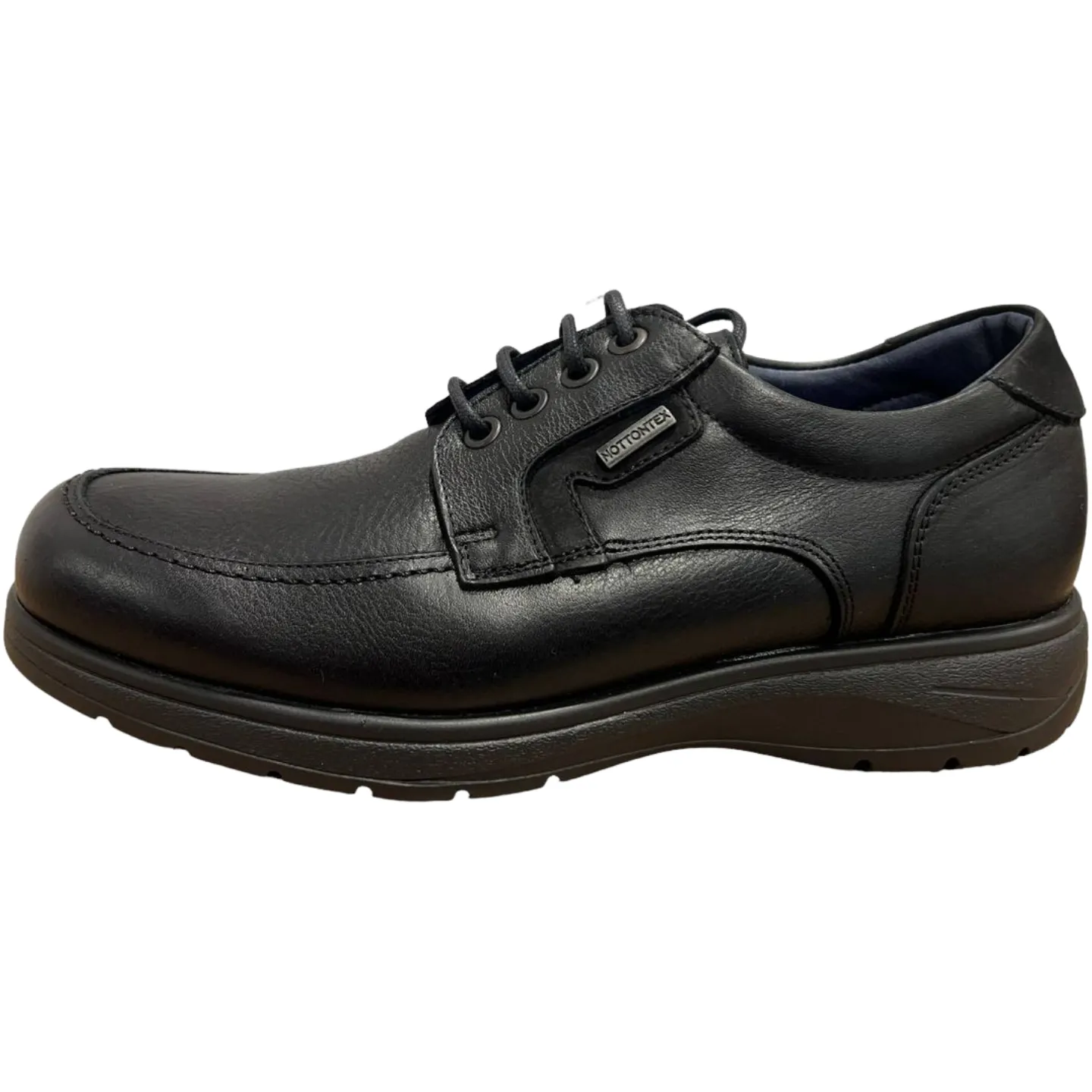 Notton Stringate Da Uomo In Pelle Nera Impermeabile 0101 Nero 0101